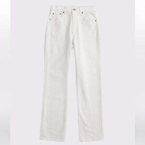 Abercrombie White Straight Jean